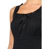 imageLucky Brand Womens Poplin Lace Trimmed Smocked Midi DressCaviar