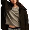 imageLucky Brand Womens Quilted Jacket with Ribbed CollarBlack