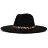 imageLucky Brand Womens Ranger Hat  Wide Brim  Felt  Rancher  Americana  Western Inspired  Classic  Fashion  CowboyRanger W Leopard Band  Black