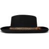 imageLucky Brand Womens Ranger Hat  Wide Brim  Felt  Rancher  Americana  Western Inspired  Classic  Fashion  CowboyRhinestone Tie  Black