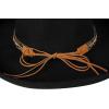 imageLucky Brand Womens Ranger Hat  Wide Brim  Felt  Rancher  Americana  Western Inspired  Classic  Fashion  CowboyRhinestone Tie  Black