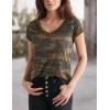 imageLucky Brand Womens Short Sleeve Camo Burnout TeeGreen Multi