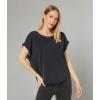 imageLucky Brand Womens Short Sleeve Sandwash Dolman Tee001 Lucky Black