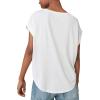 imageLucky Brand Womens Short Sleeve Sandwash Dolman TeeBright White