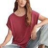 imageLucky Brand Womens Short Sleeve Sandwash Dolman TeeViolet Quartz