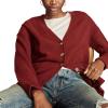 imageLucky Brand Womens Slouchy Pocket CardiMaroon Banner