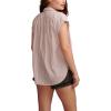 imageLucky Brand Womens Solid Short Sleeve Popover WSchiffliIris