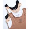 imageLucky Brand Womens Tank Top  4 Pack Stretch Cotton Scoop Neck Sleeveless TShirt Camiseta sin Mangas para MujerBrown