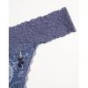 imageLucky Brand Womens Underwear  5 Pack Microfiber Stretch Lace Thong Panties SXLBlue IrisBrushGarderniaSilver SconceIndigo Blue Crescent Heights