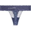 imageLucky Brand Womens Underwear  5 Pack Microfiber Stretch Lace Thong Panties SXLBlue IrisBrushGarderniaSilver SconceIndigo Blue Crescent Heights