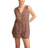 imageLucky Brand Womens Womens Cinched Floral RomperPeach Whip Multi