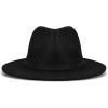 imageLucky Brand Womens Wool Fedora Wide Brim Adjustable Hat with Faux Suede Tie One Size Fits MostBlack