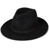 imageLucky Brand Womens Wool Fedora Wide Brim Adjustable Hat with Faux Suede Tie One Size Fits MostBlack