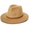 imageLucky Brand Womens Wool Fedora Wide Brim Adjustable Hat with Faux Suede Tie One Size Fits MostKhaki