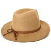 imageLucky Brand Womens Wool Fedora Wide Brim Adjustable Hat with Faux Suede Tie One Size Fits MostKhaki