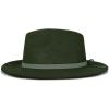 imageLucky Brand Womens Wool Fedora Wide Brim Adjustable Hat with Faux Suede Tie One Size Fits MostOlive