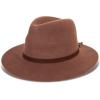 imageLucky Brand Womens Wool Fedora Wide Brim Adjustable Hat with Faux Suede Tie One Size Fits MostWhiskey