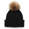 imageLucky Brand womens Woven Check Scarf and Pom Hat Set BoxedBlack