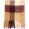 imageLucky Brand womens Woven Check Scarf and Pom Hat Set BoxedRose Smoke