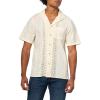 imageLucky Brand Mens Short Sleeve Eyelet Camp Collar ShirtTofu
