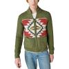 imageLucky Brand Mens Southwestern Print Full Zip Bomber SweaterOlive Multi
