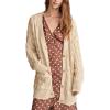 imageLucky Brand Womens Cable Crew CardiStraw Heather