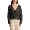 imageLucky Brand Womens Cable Stitch Long Sleeve CardiDark Black