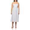 imageLucky Brand Womens Corset Poplin Midi DressBlue Stripe