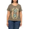 imageLucky Brand Womens Embroidered Butterfly Floral Classic CrewBungee Cord