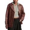 imageLucky Brand Womens Marla Leather Pebble TrenchBurgundy