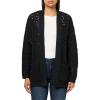 imageLucky Brand Womens Mixed Stitch CardiganDark Black