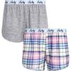 imageLucky Brand Womens Pajama Bottoms  UltraSoft 2 Pack Sleep and Lounge Sweat Shorts Cortos de Pijama para MujerPinkBlue Plaid