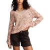imageLucky Brand Womens Pointelle V Neck PulloverRose Smoke