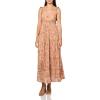 imageLucky Brand Womens Printed Ruffle Sleeve Midi DressPink Floral