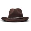 imageLucky Brand Womens Ranger Hat  Wide Brim  Felt  Rancher  Americana  Western Inspired  Classic  Fashion  CowboyCowboy W Beaded Band  Brown