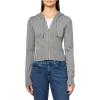 imageLucky Brand Womens Sweater Zip Up HoodieMedium Heather Grey