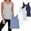 imageLucky Brand Womens Tank Top  4 Pack Stretch Cotton Scoop Neck Sleeveless TShirt Camiseta sin Mangas para MujerBlueGreySlateWhite