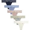 imageLucky Brand Womens Underwear  5 Pack Microfiber Stretch Lace Thong Panties SXLBlue IrisSphinxGardenia Ladera HeightsStonewashAbbey Stone Market Floral