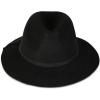 imageLucky Brand Womens Wool Fedora Wide Brim Adjustable Hat with Faux Suede Tie One Size Fits MostBlack