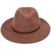 imageLucky Brand Womens Wool Fedora Wide Brim Adjustable Hat with Faux Suede Tie One Size Fits MostWhiskey