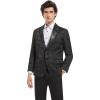 imageLucky Floral Dinner Jacket Skinny Fit Two Button Closure Notched LapelBlack