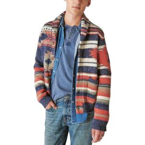 imageLucky Brand Mens Southwestern Print Shawl CardiganCamo Multi