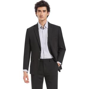 imageLucky Brand Mens Stretch Suit Jacket Notch Lapel TwoButton ClosureBlack