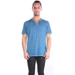 imageLucky Brand Mens Venice Burnout Notch Neck TeeBlue Steel