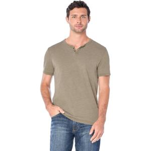 imageLucky Brand Mens Venice Burnout Notch Neck TeeDark Olive