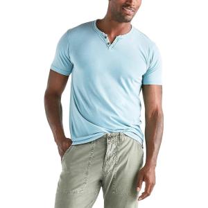 imageLucky Brand Mens Venice Burnout Notch Neck TeeDelphinium Blue