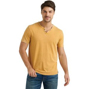 imageLucky Brand Mens Venice Burnout Notch Neck TeeDusty Gold