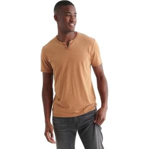 imageLucky Brand Mens Venice Burnout Notch Neck TeeGolden Brown