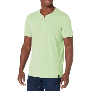 imageLucky Brand Mens Venice Burnout Notch Neck TeeGreen Ash
