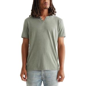 imageLucky Brand Mens Venice Burnout Notch Neck TeeLaurel Wreath